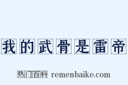我的武骨是雷帝是什么意思的图片